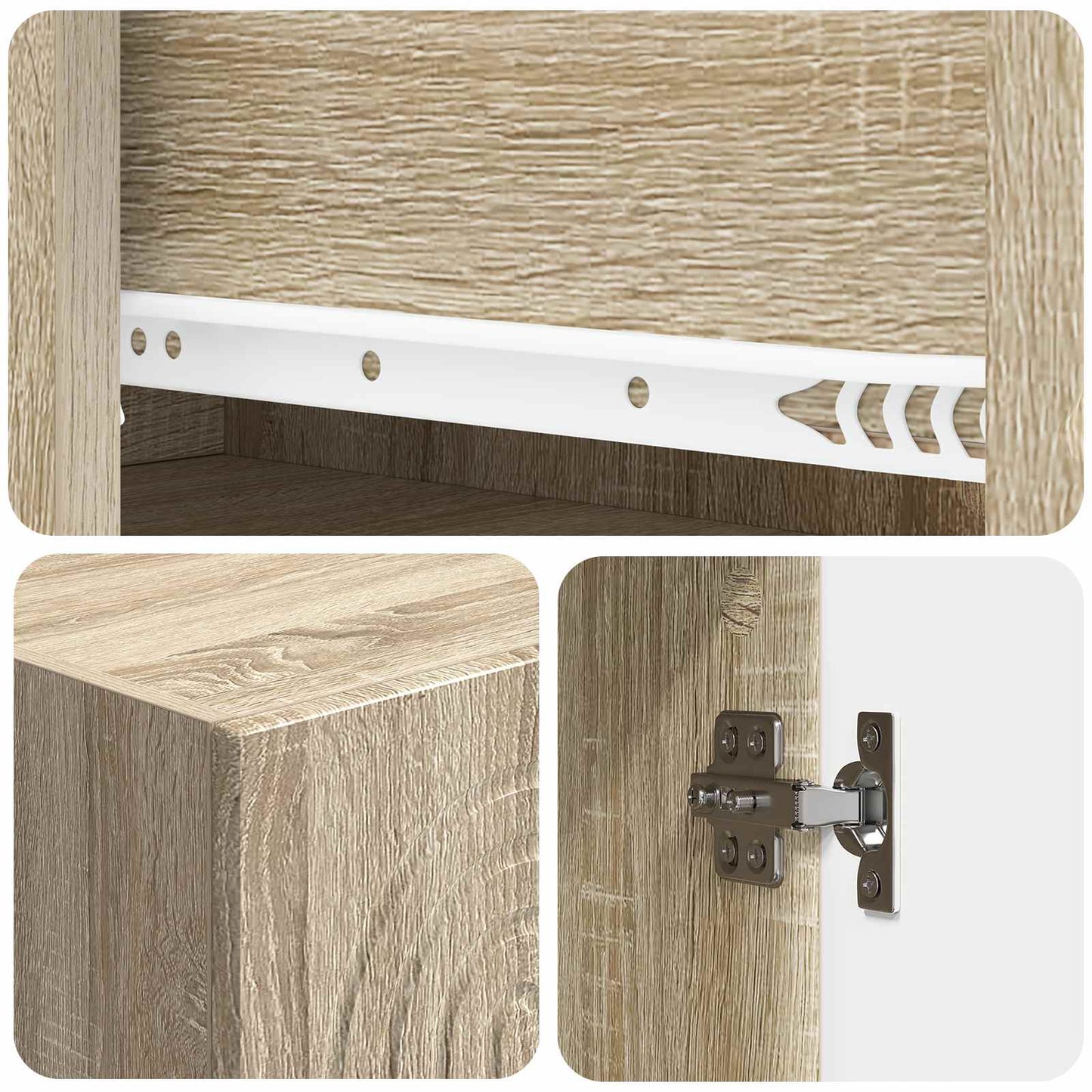 Schrankset 2 pcs 33 x 34,5 x 90 cm Holzwerkstoff