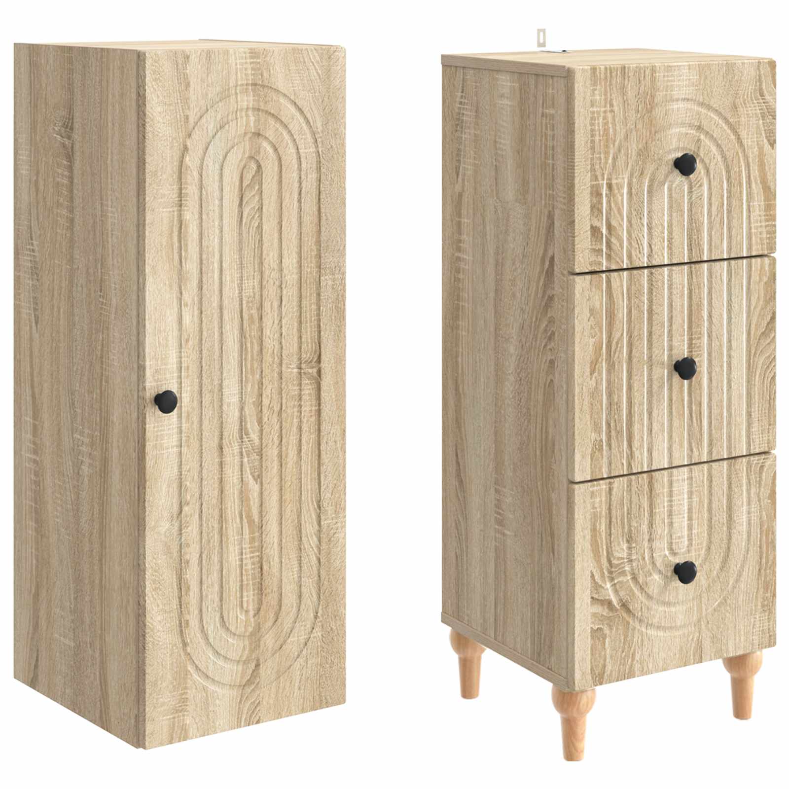 Schrankset 2 pcs 33 x 34,5 x 90 cm Holzwerkstoff