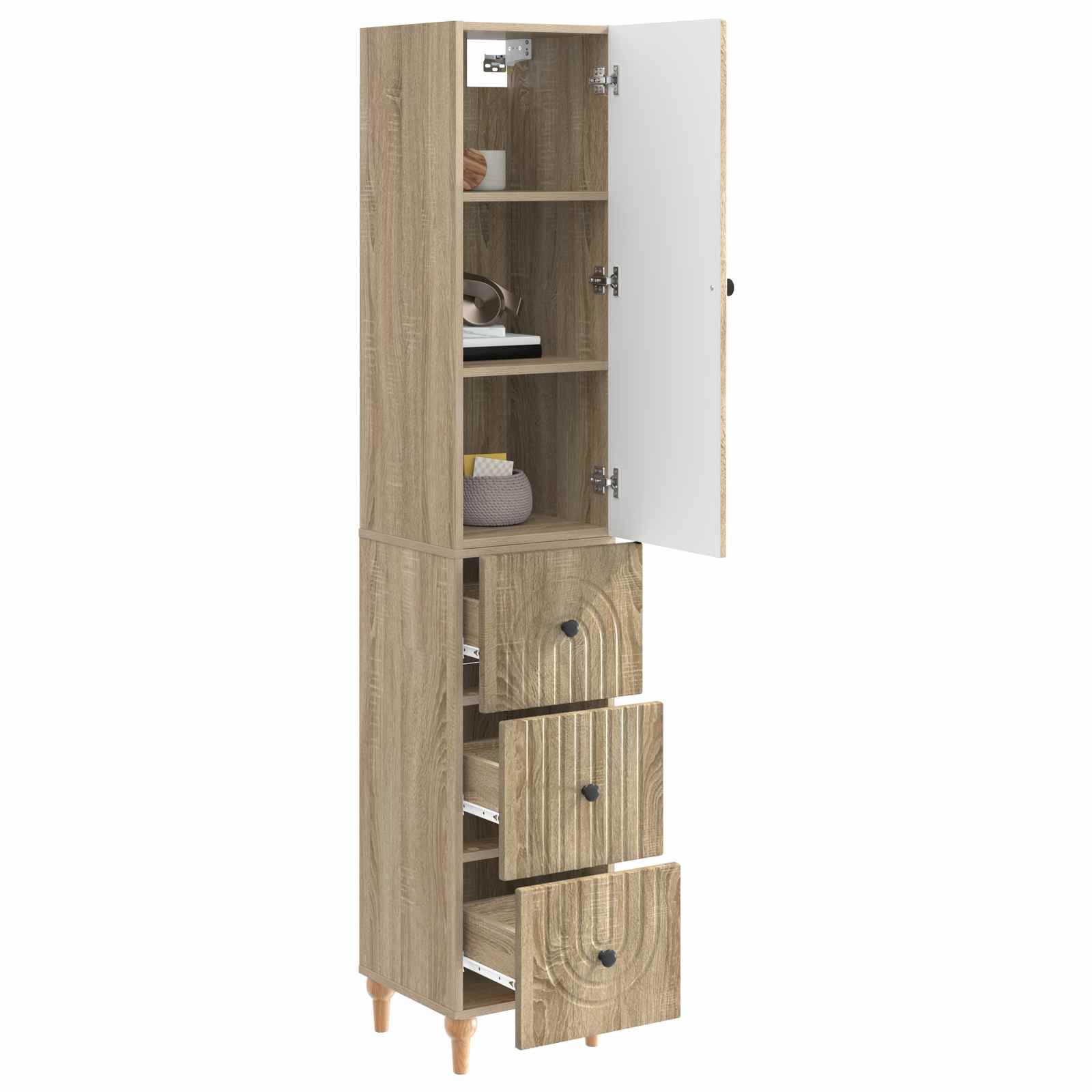 Schrankset 2 pcs 33 x 34,5 x 90 cm Holzwerkstoff