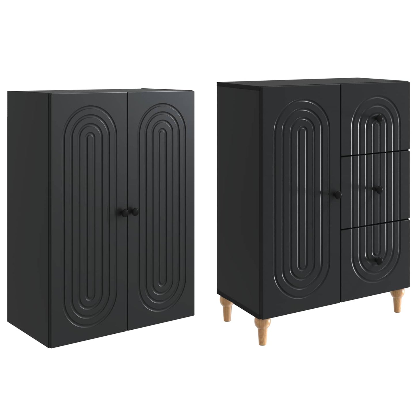 Schrankset 2 pcs 66 x 34,5 x 90 cm Holzwerkstoff