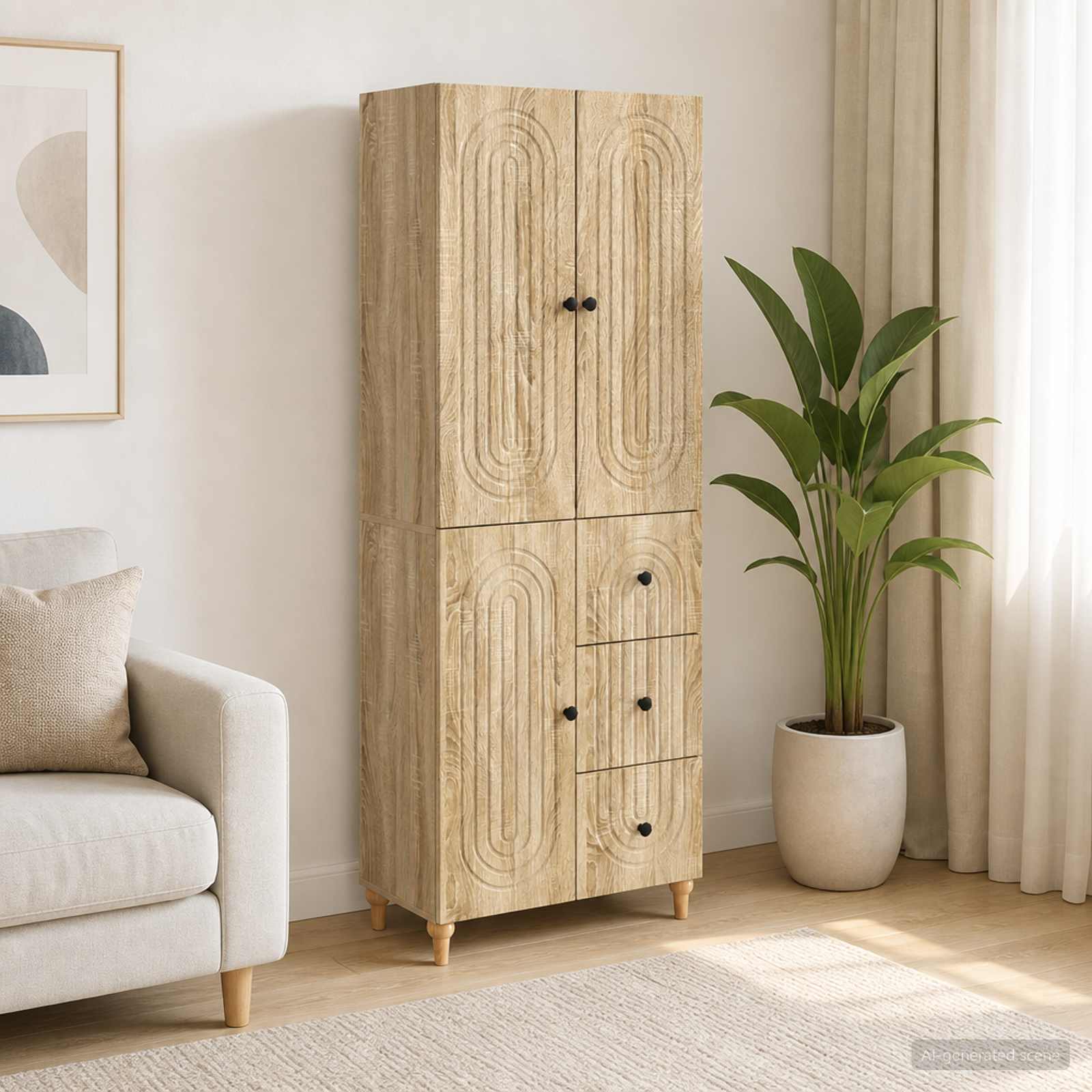 Schrankset 2 pcs 66 x 34,5 x 90 cm Holzwerkstoff