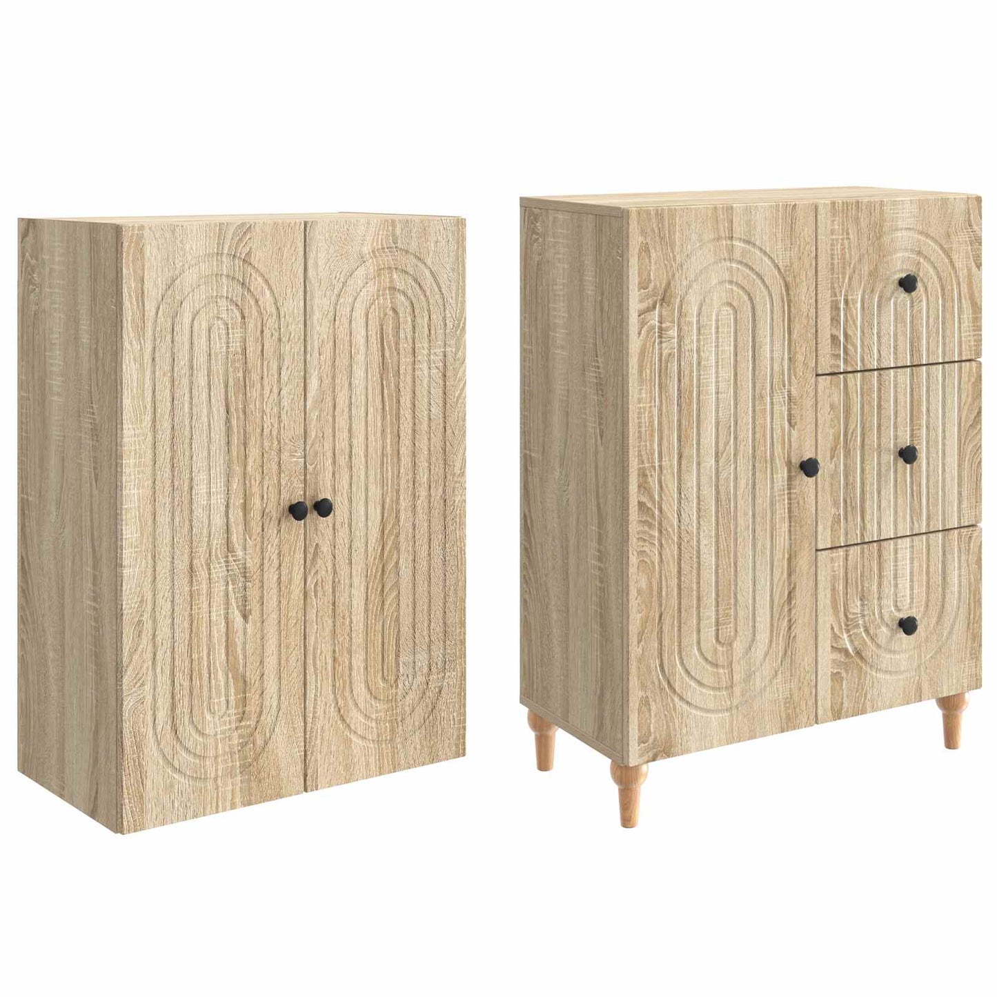 Schrankset 2 pcs 66 x 34,5 x 90 cm Holzwerkstoff