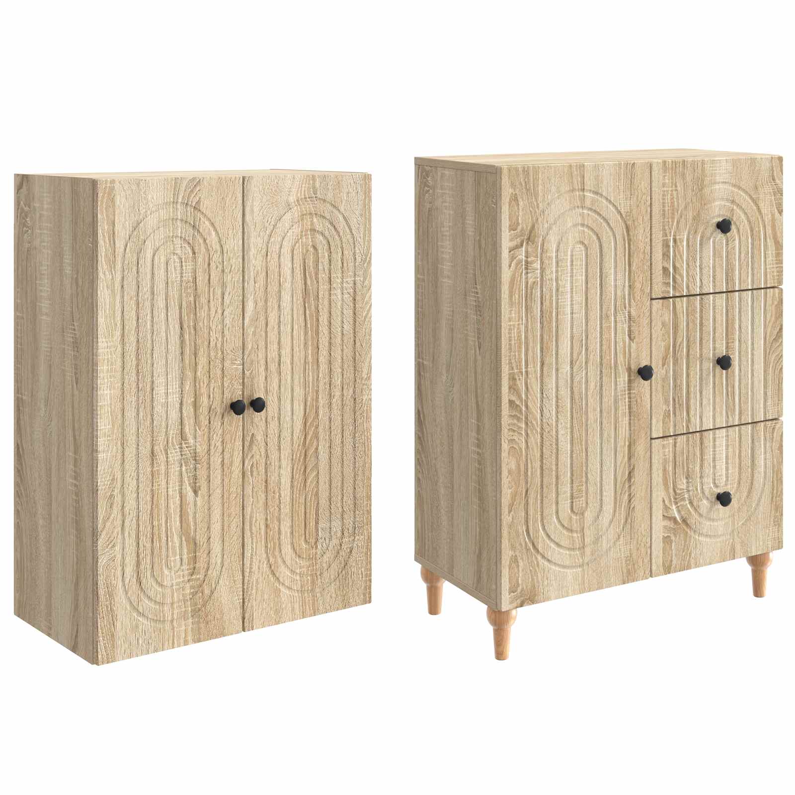 Schrankset 2 pcs 66 x 34,5 x 90 cm Holzwerkstoff