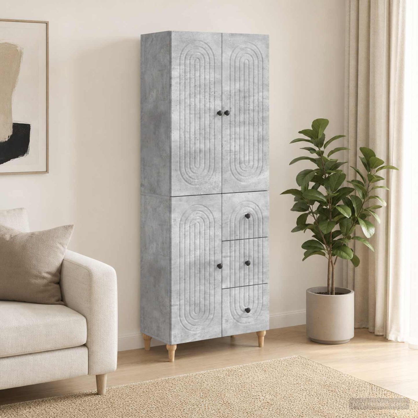 Schrankset 2 pcs 66 x 34,5 x 90 cm Holzwerkstoff