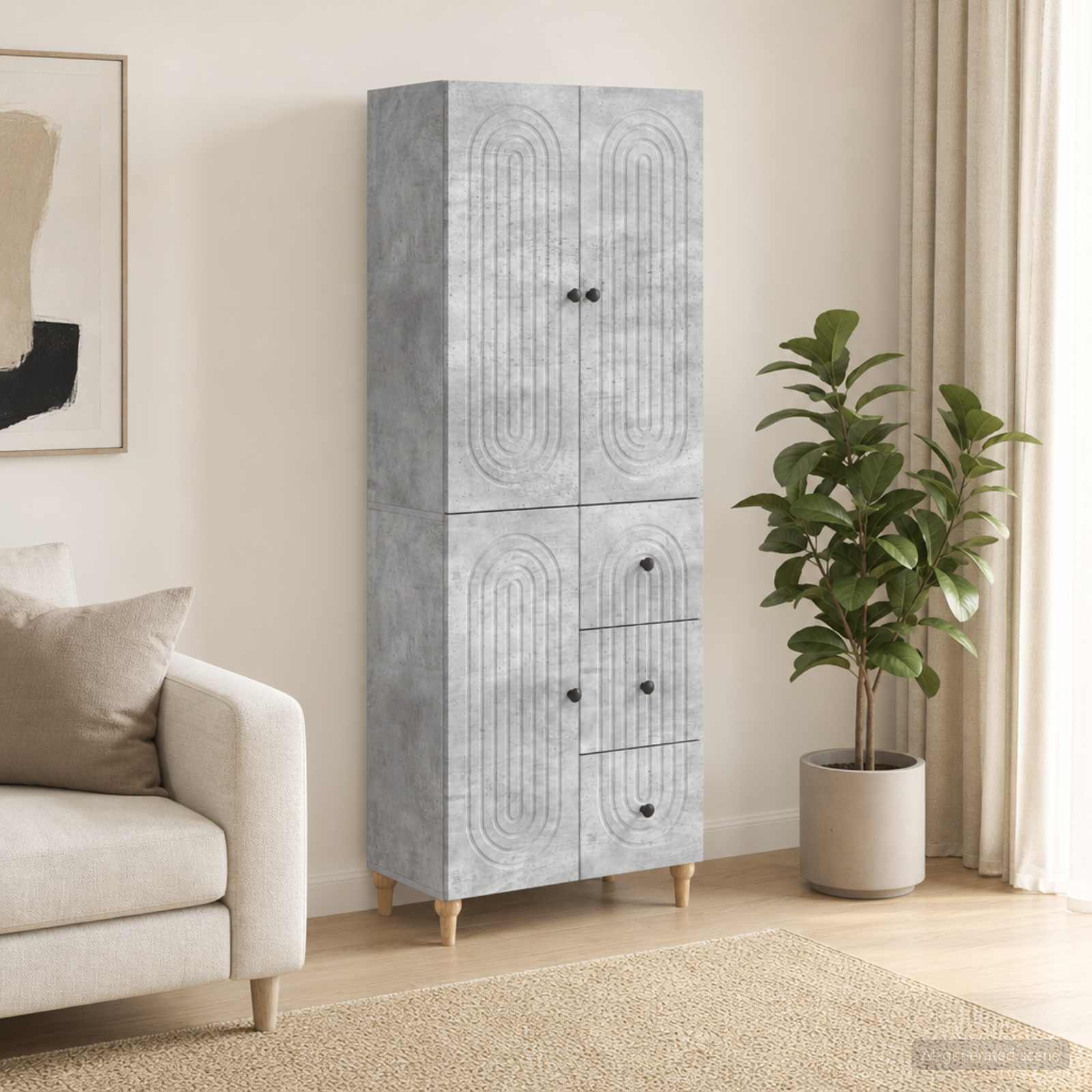 Schrankset 2 pcs 66 x 34,5 x 90 cm Holzwerkstoff