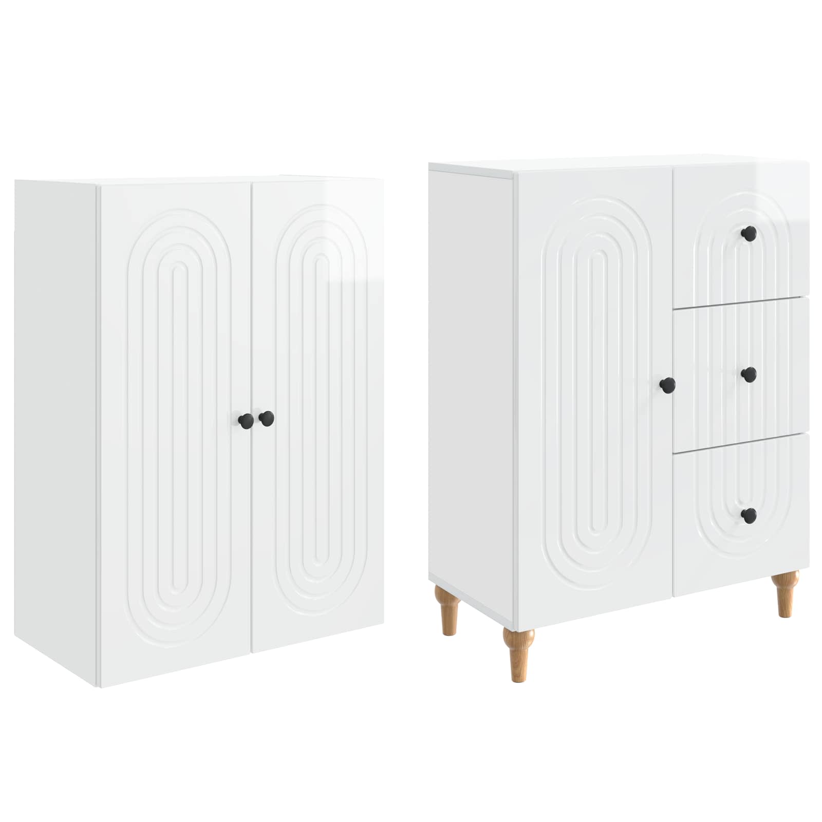 Schrankset 2 stk. Holzwerkstoff