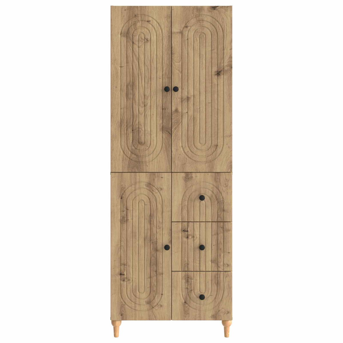 Schrankset 2 stk. Artisan-Eiche Holzwerkstoff