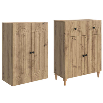 Schrankset 2 stk. Artisan-Eiche Holzwerkstoff