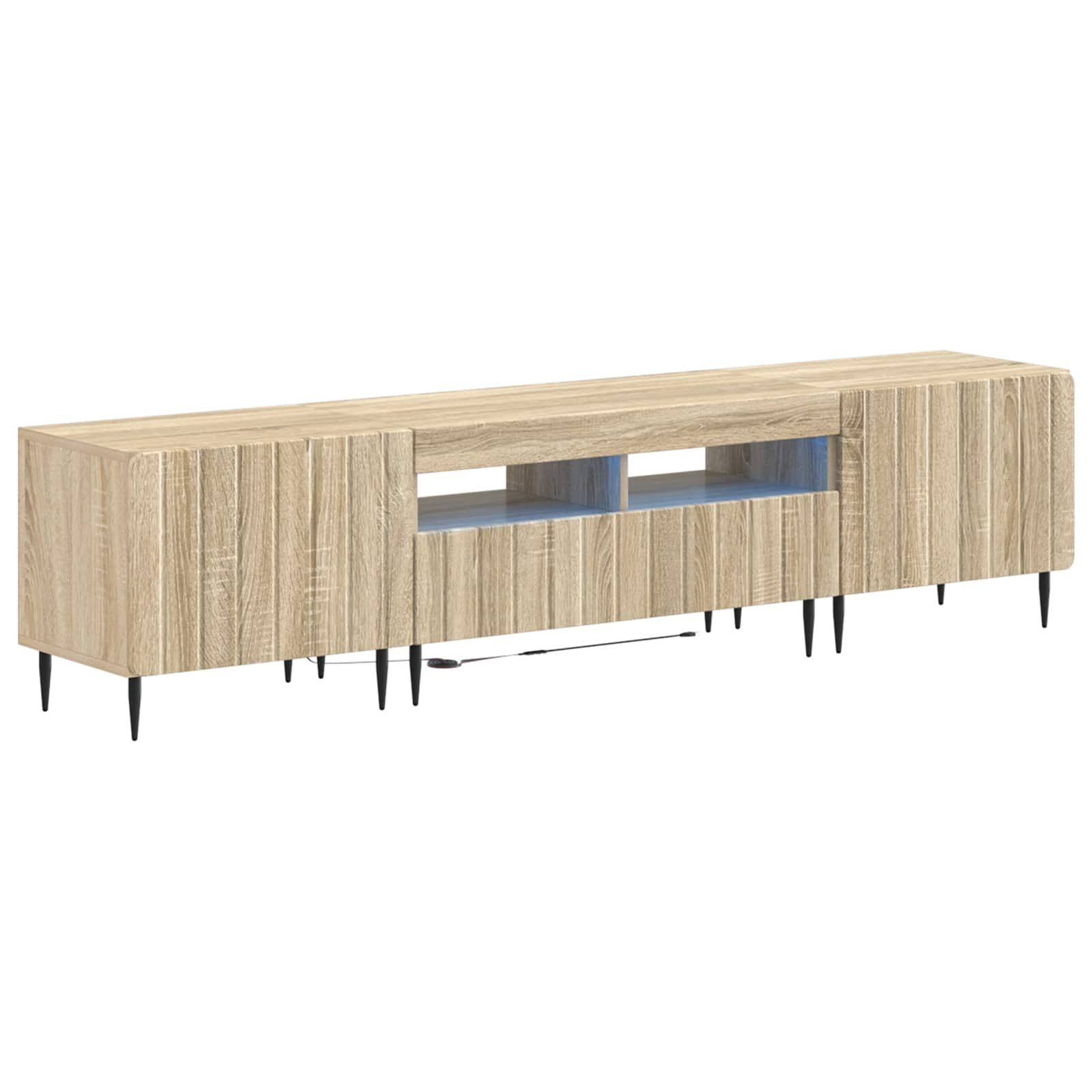 5-teiliges LED TV Schrank Sonoma-Eiche Holzwerkstoff