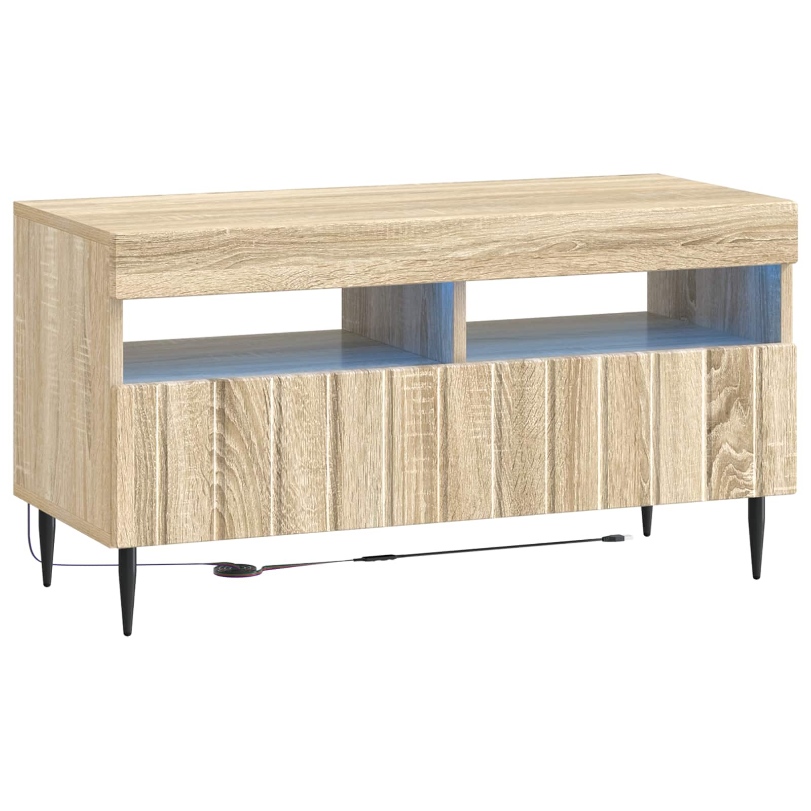 5-teiliges LED TV Schrank Sonoma-Eiche Holzwerkstoff