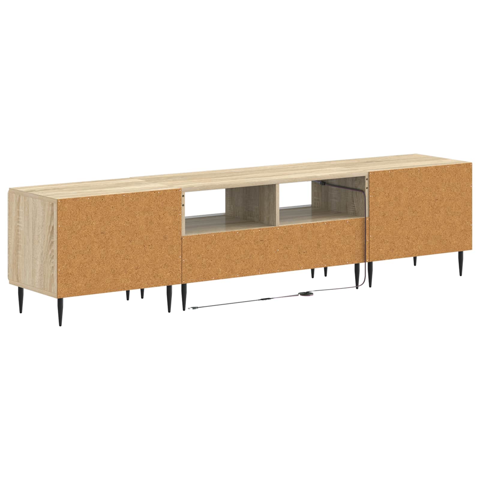 5-teiliges LED TV Schrank Sonoma-Eiche Holzwerkstoff
