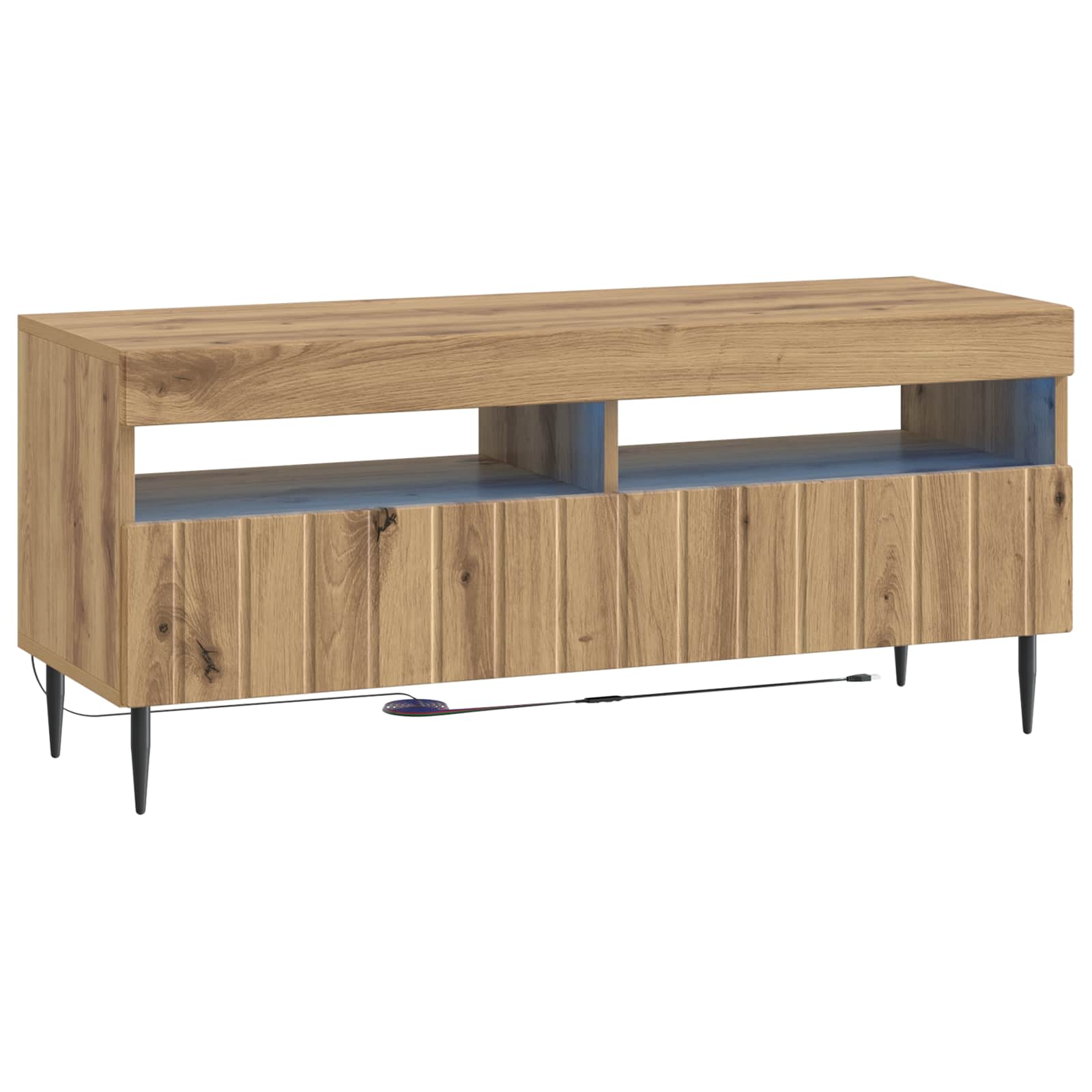 5-teiliges LED TV Schrank Artisan-Eiche Holzwerkstoff