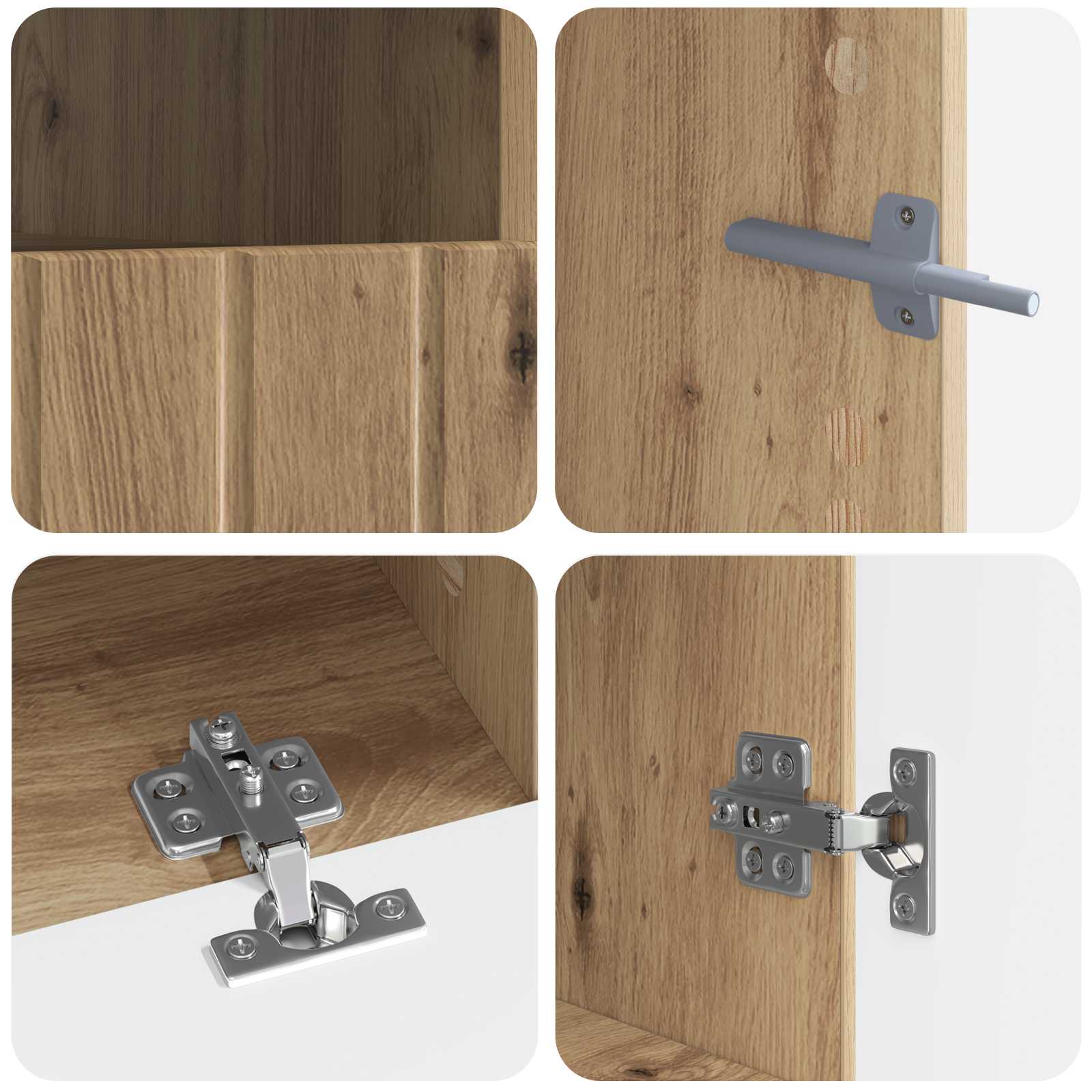 5-teiliges LED TV Schrank Artisan-Eiche Holzwerkstoff