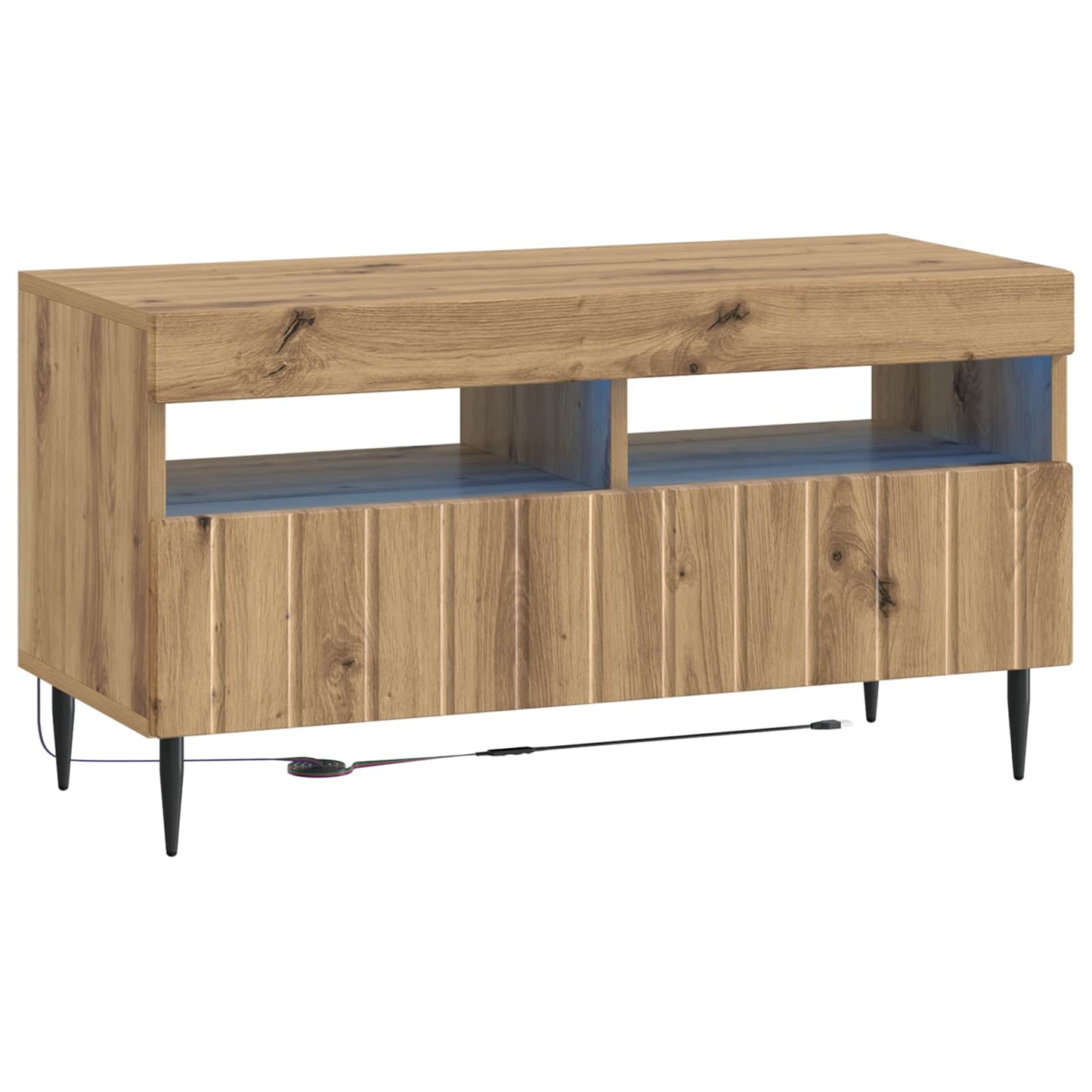 5-teiliges LED TV Schrank Artisan-Eiche Holzwerkstoff