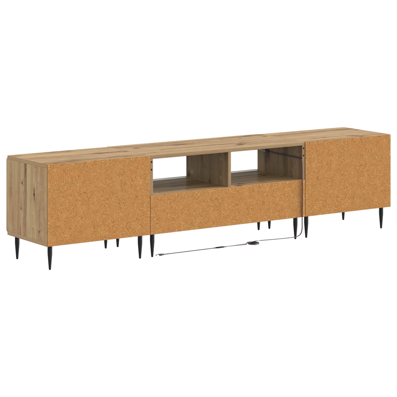 5-teiliges LED TV Schrank Artisan-Eiche Holzwerkstoff