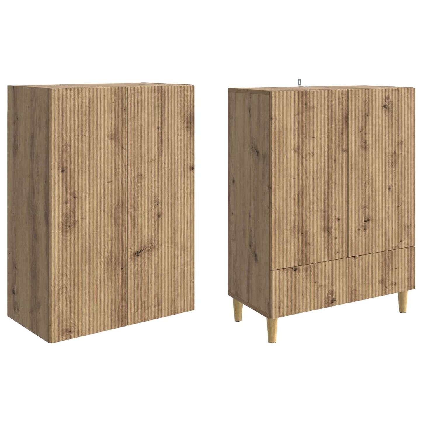 Schrankset 2 Stk. Artisan-Eiche Holzwerkstoff