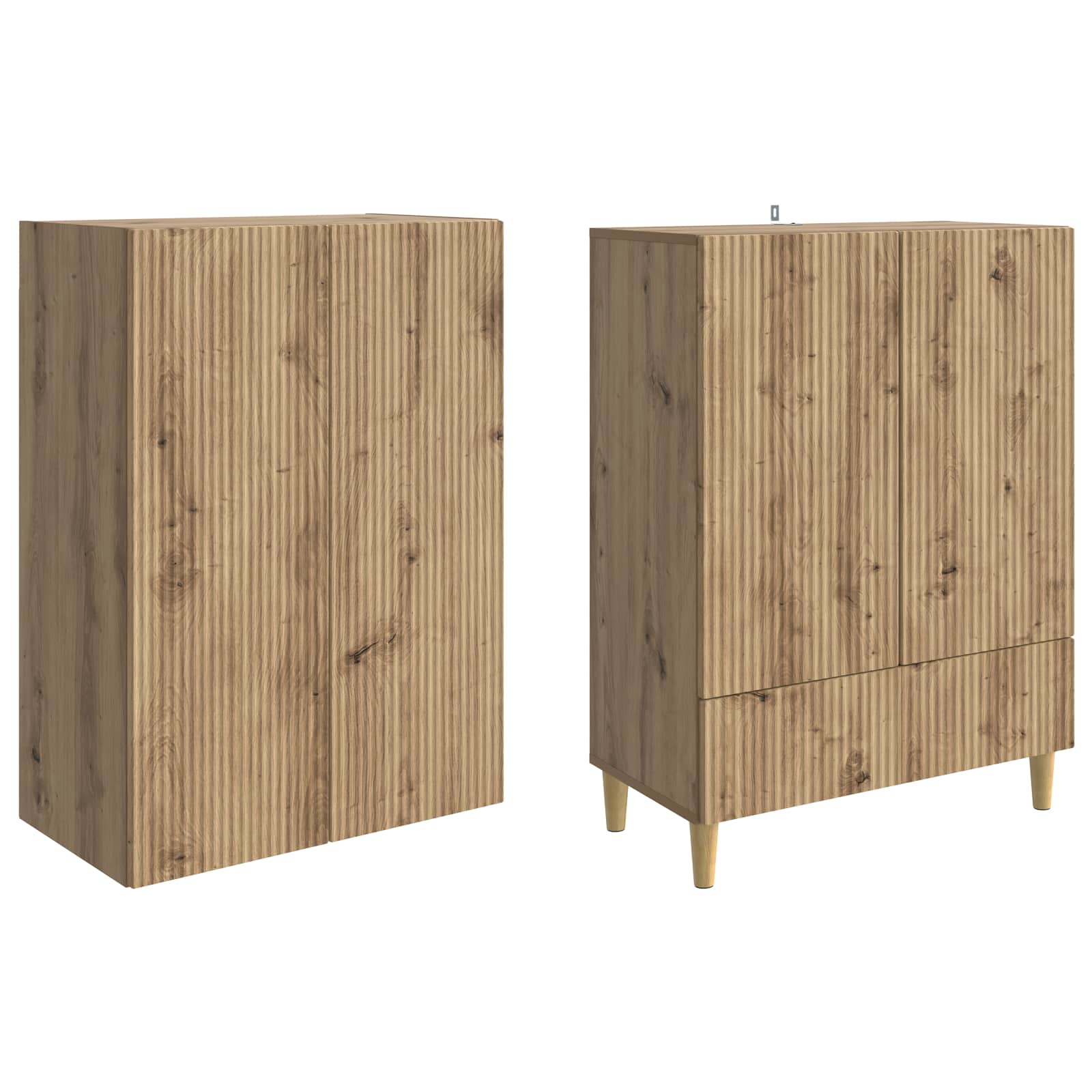 Schrankset 2 Stk. Artisan-Eiche Holzwerkstoff