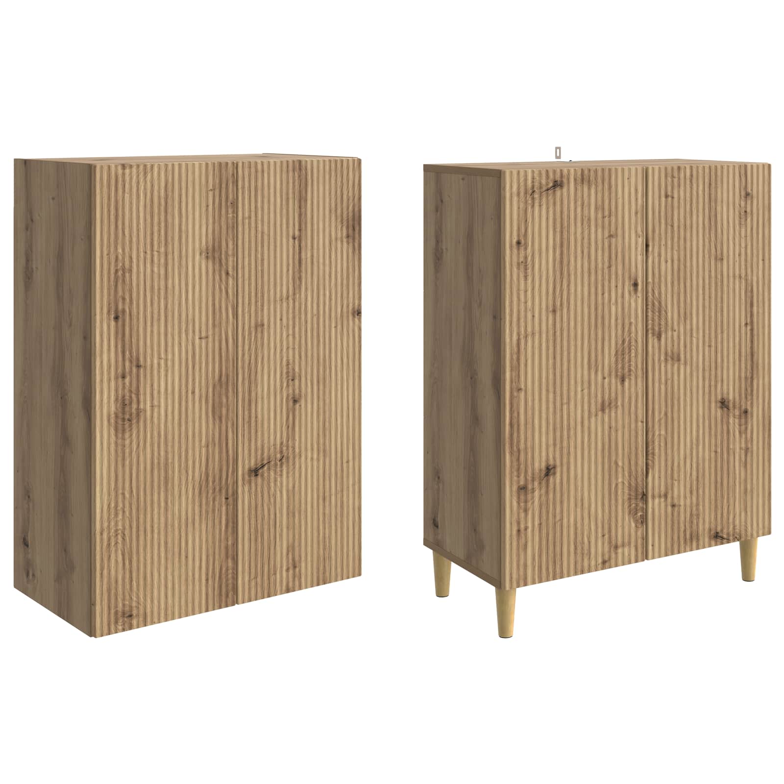 Schrankset 2 Stk. Artisan-Eiche Holzwerkstoff