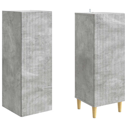 Schrankset 2 stk. Betongrau Holzwerkstoff