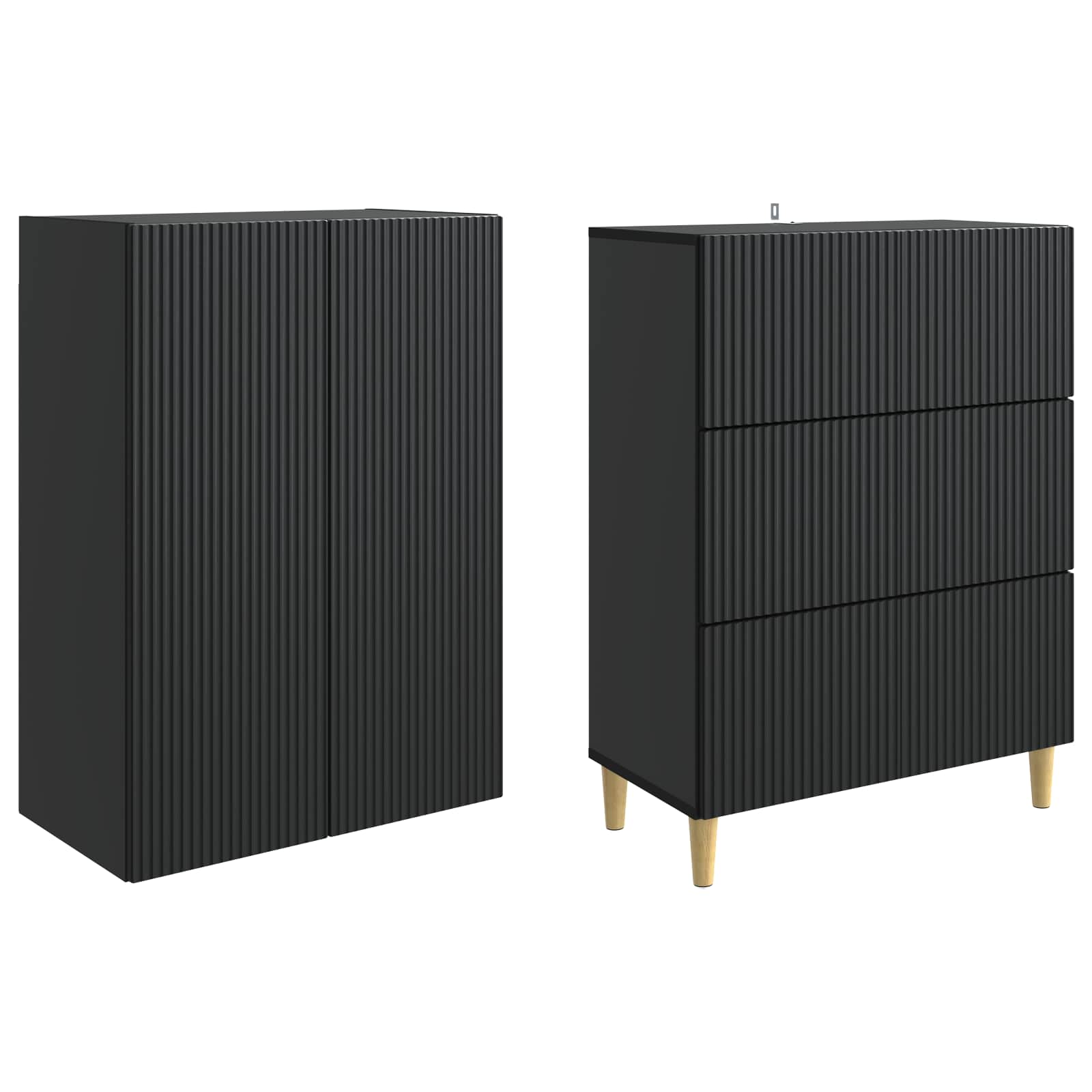 Schrankset 2 pcs 66 x 34,5 x 90 cm Holzwerkstoff