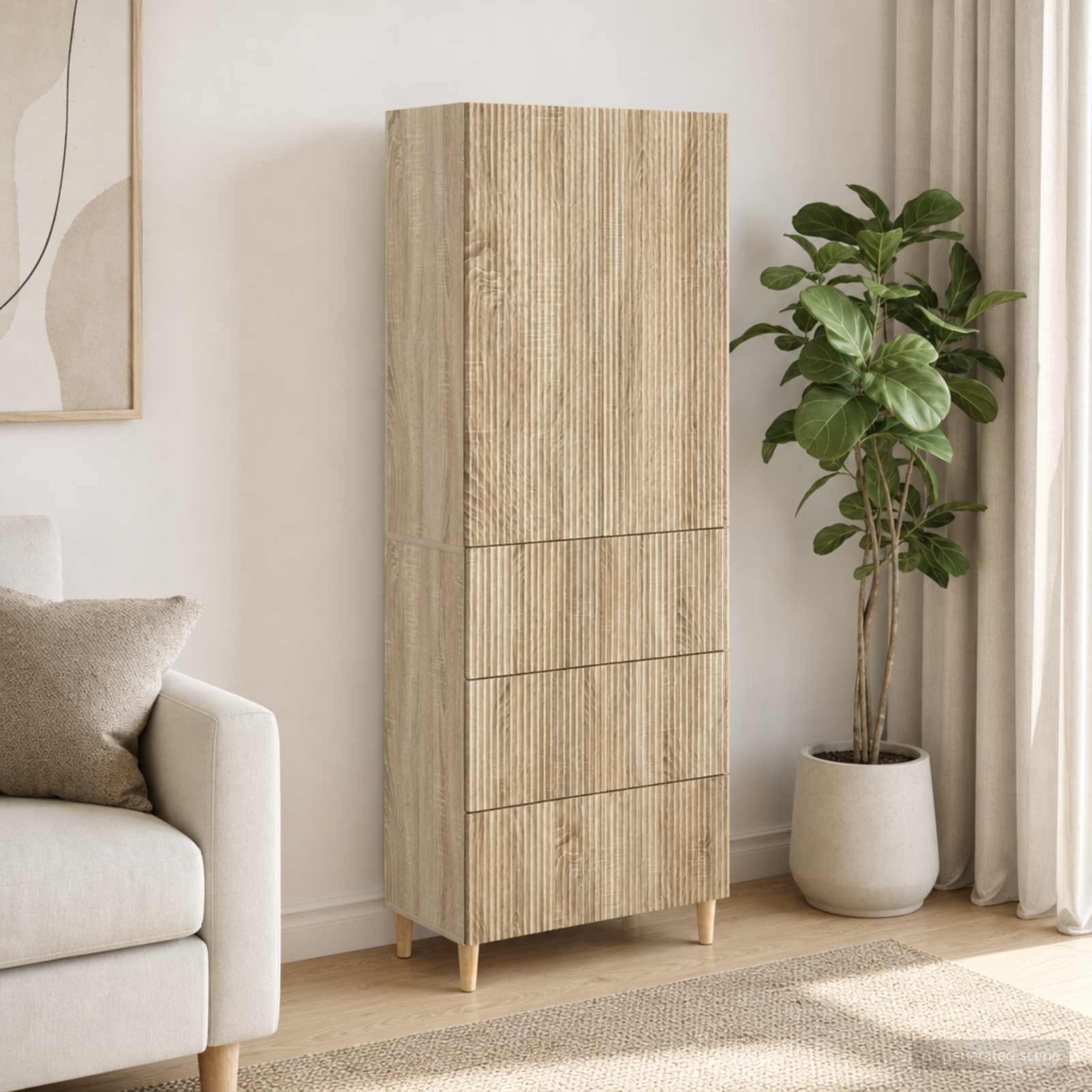 Schrankset 2 pcs Sonoma-Eiche 66 x 34,5 x 90 cm Holzwerkstoff