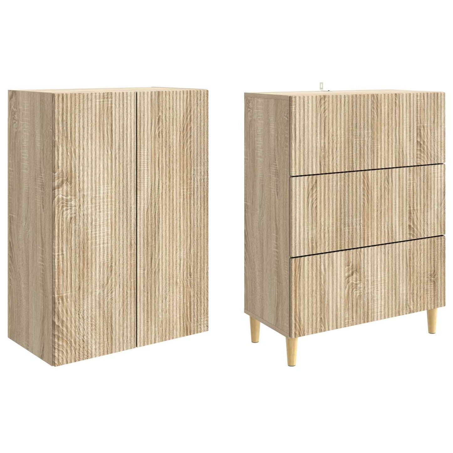 Schrankset 2 pcs Sonoma-Eiche 66 x 34,5 x 90 cm Holzwerkstoff