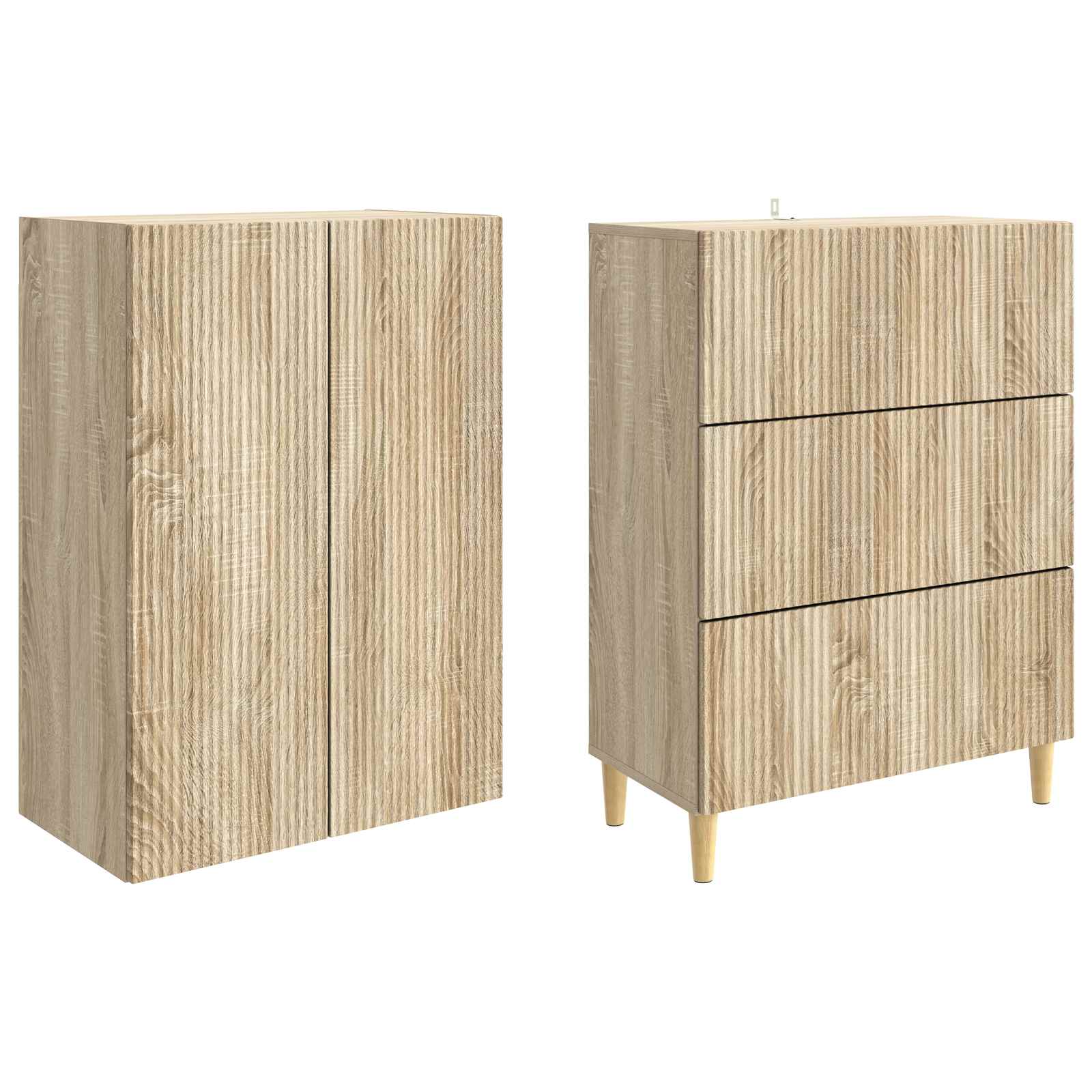 Schrankset 2 pcs Sonoma-Eiche 66 x 34,5 x 90 cm Holzwerkstoff