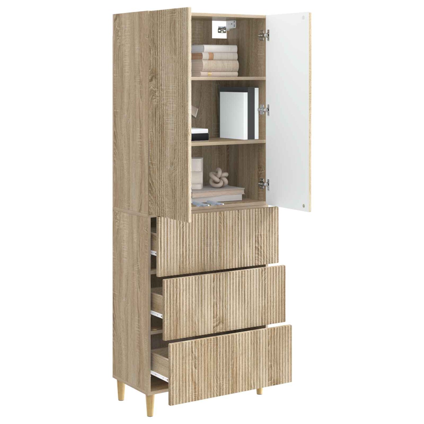 Schrankset 2 pcs Sonoma-Eiche 66 x 34,5 x 90 cm Holzwerkstoff