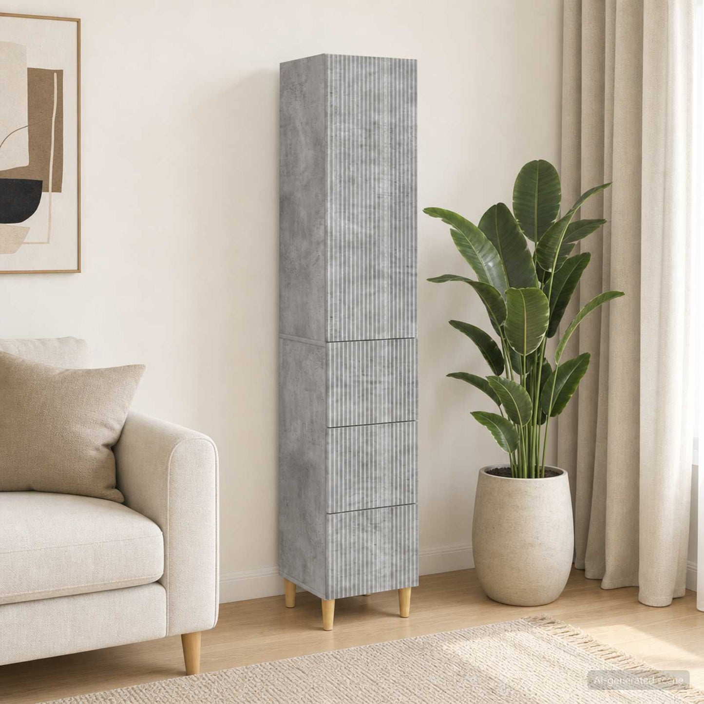 Schrankset 2 pcs 33 x 34,5 x 90 cm Holzwerkstoff