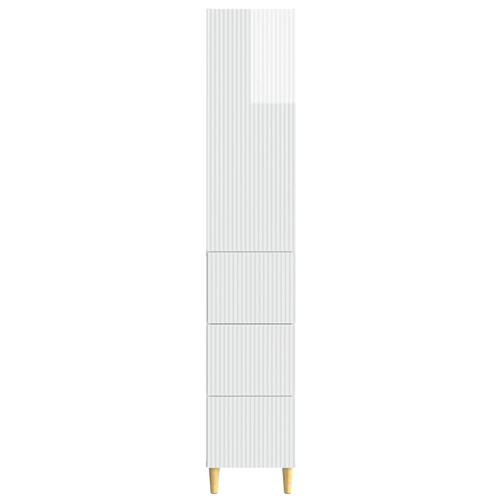 Schrankset 2 pcs Hochglanz Weiß 33 x 34,5 x 90 cm Holzwerkstoff