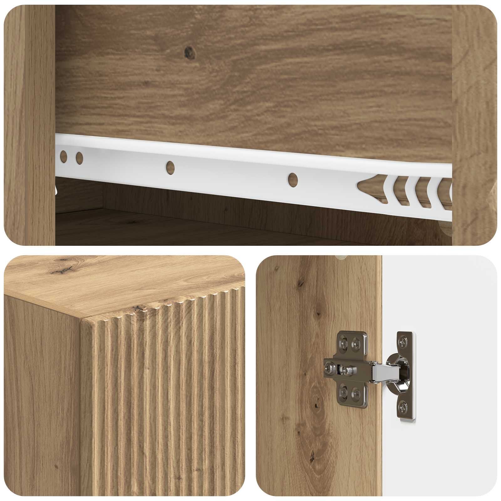 Schrankset 2 stk. Artisan-Eiche Holzwerkstoff