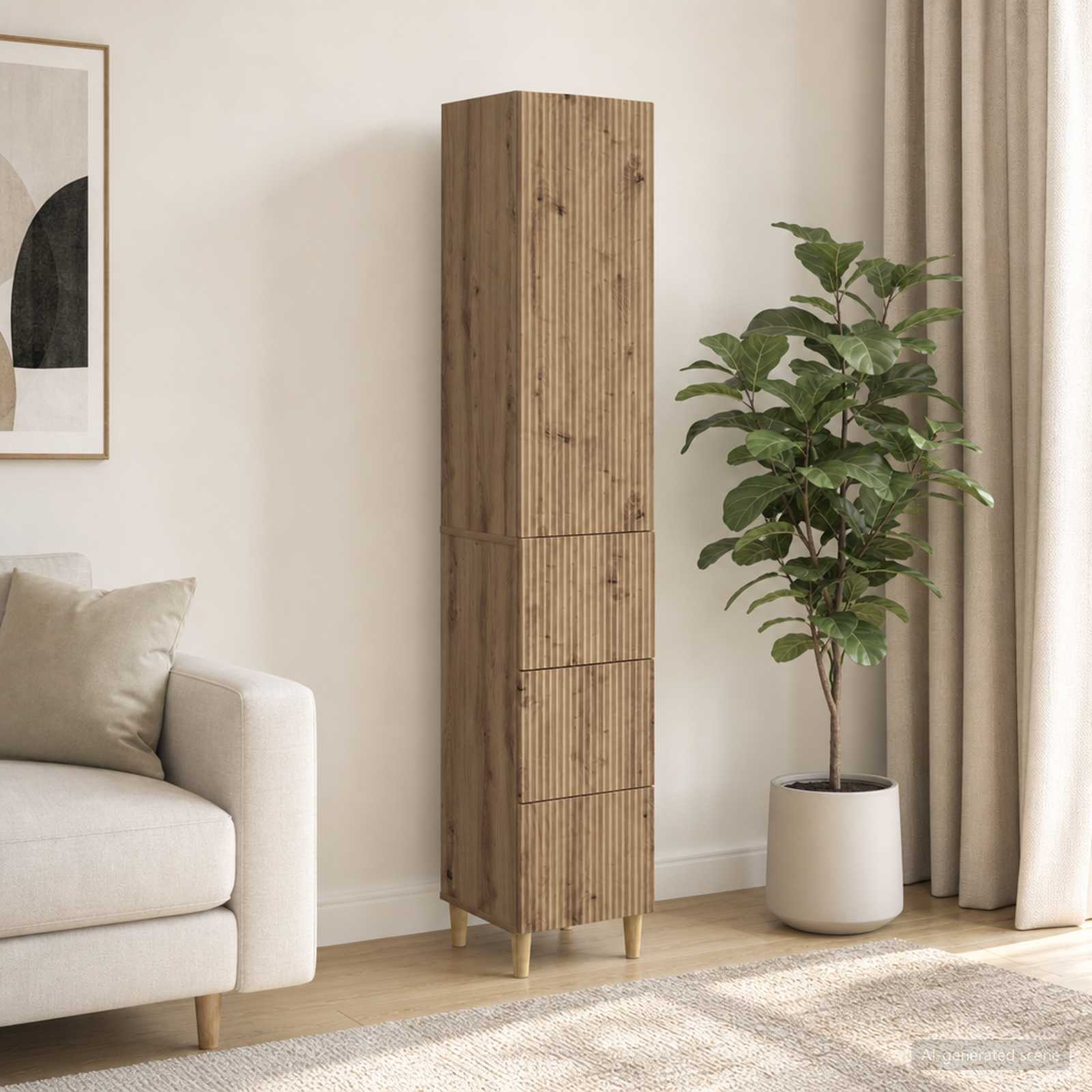 Schrankset 2 stk. Artisan-Eiche Holzwerkstoff