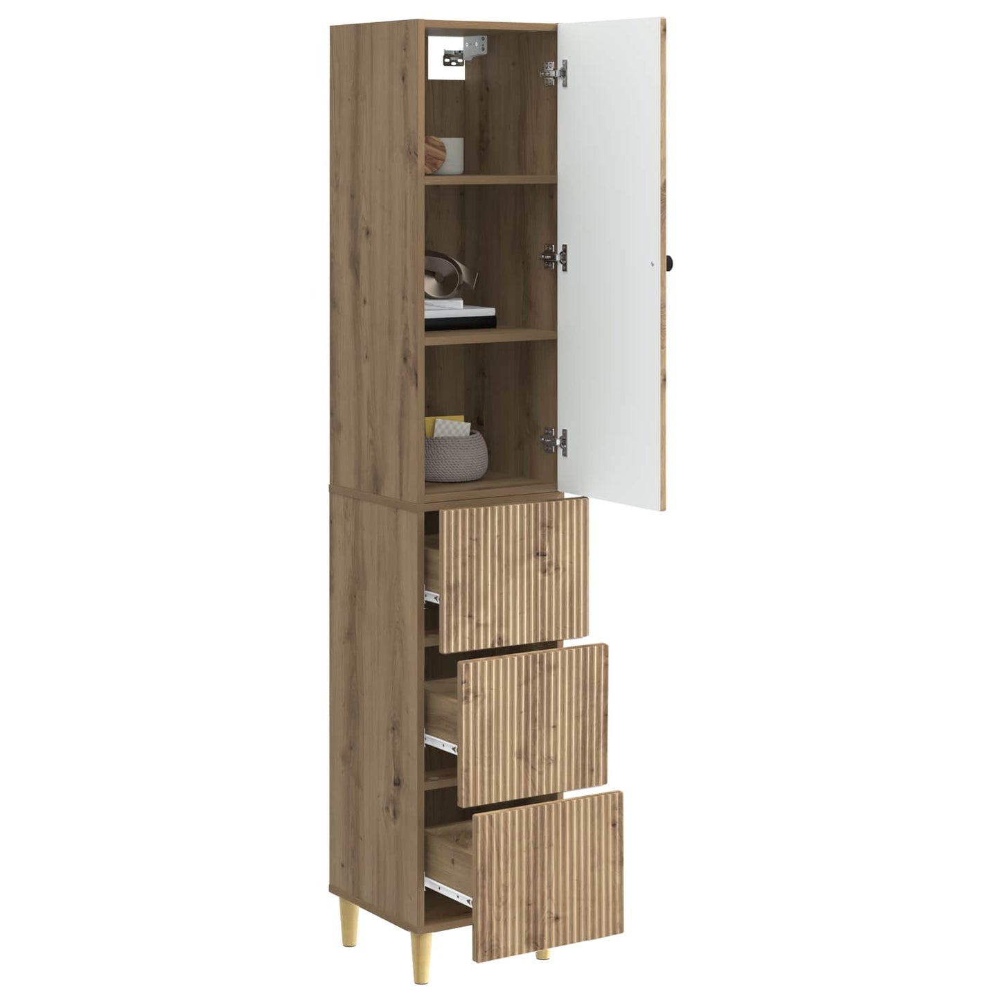 Schrankset 2 stk. Artisan-Eiche Holzwerkstoff