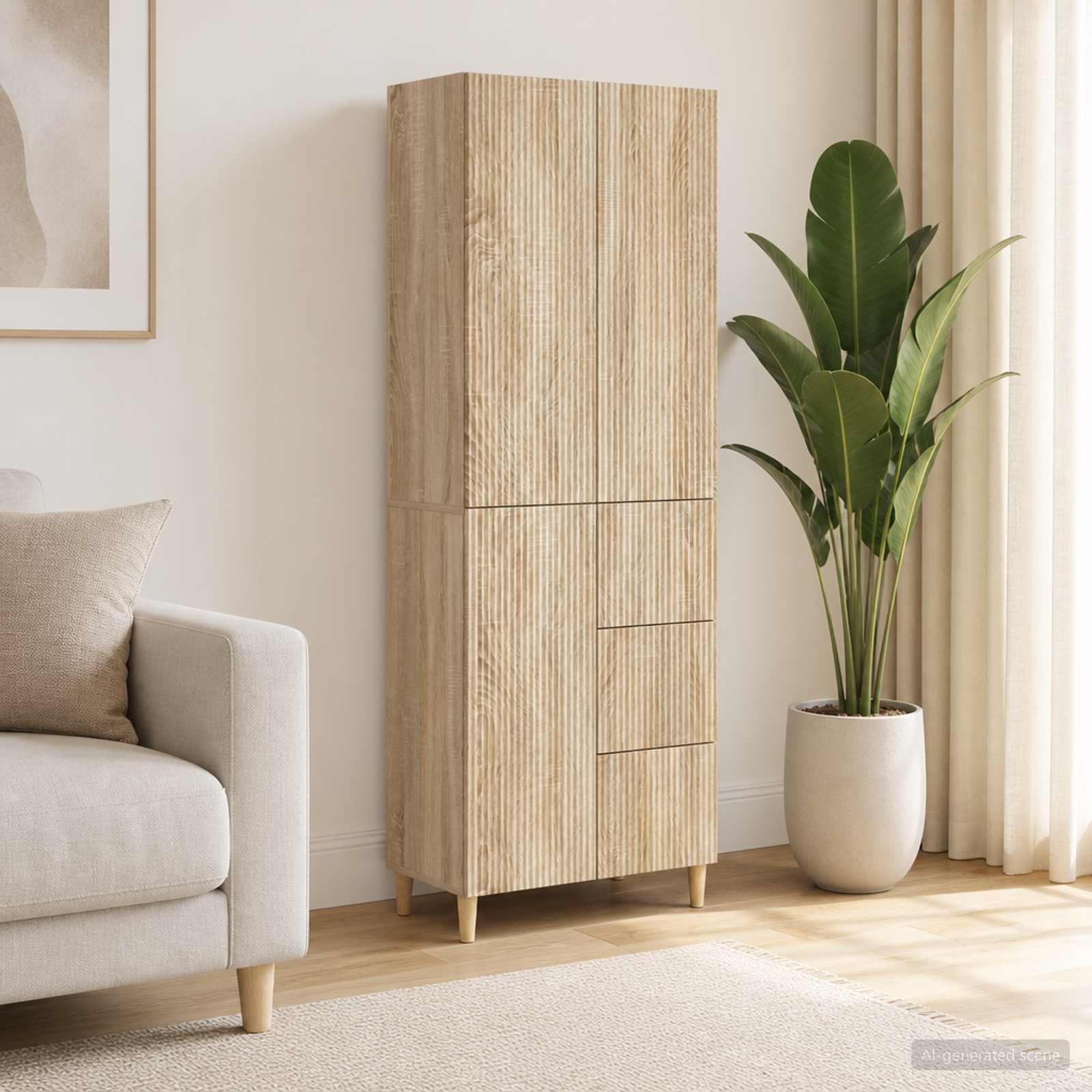 Schrankset 2 pcs 66 x 34,5 x 90 cm Holzwerkstoff