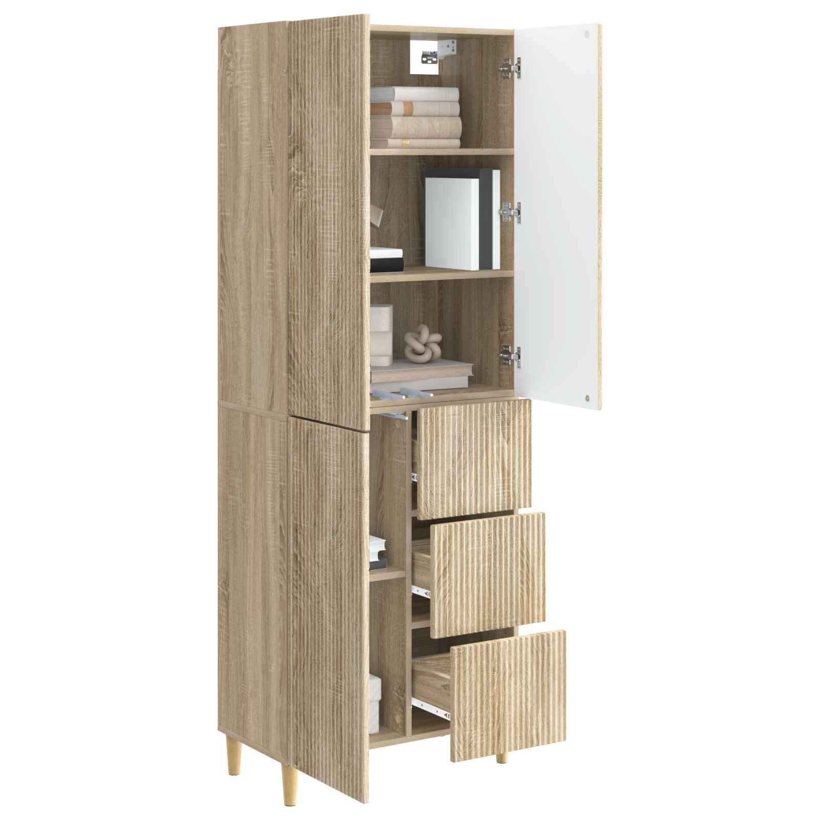 Schrankset 2 pcs 66 x 34,5 x 90 cm Holzwerkstoff