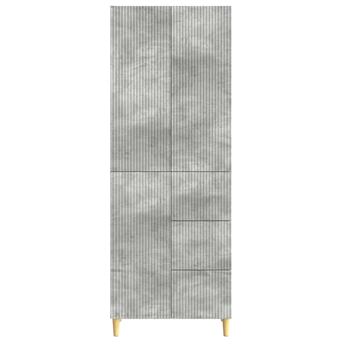 Schrankset 2 stk. Betongrau Holzwerkstoff