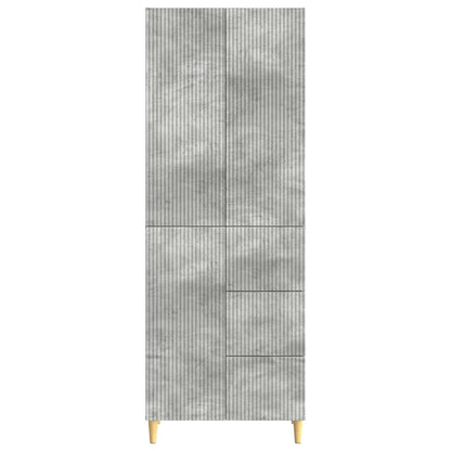 Schrankset 2 stk. Betongrau Holzwerkstoff