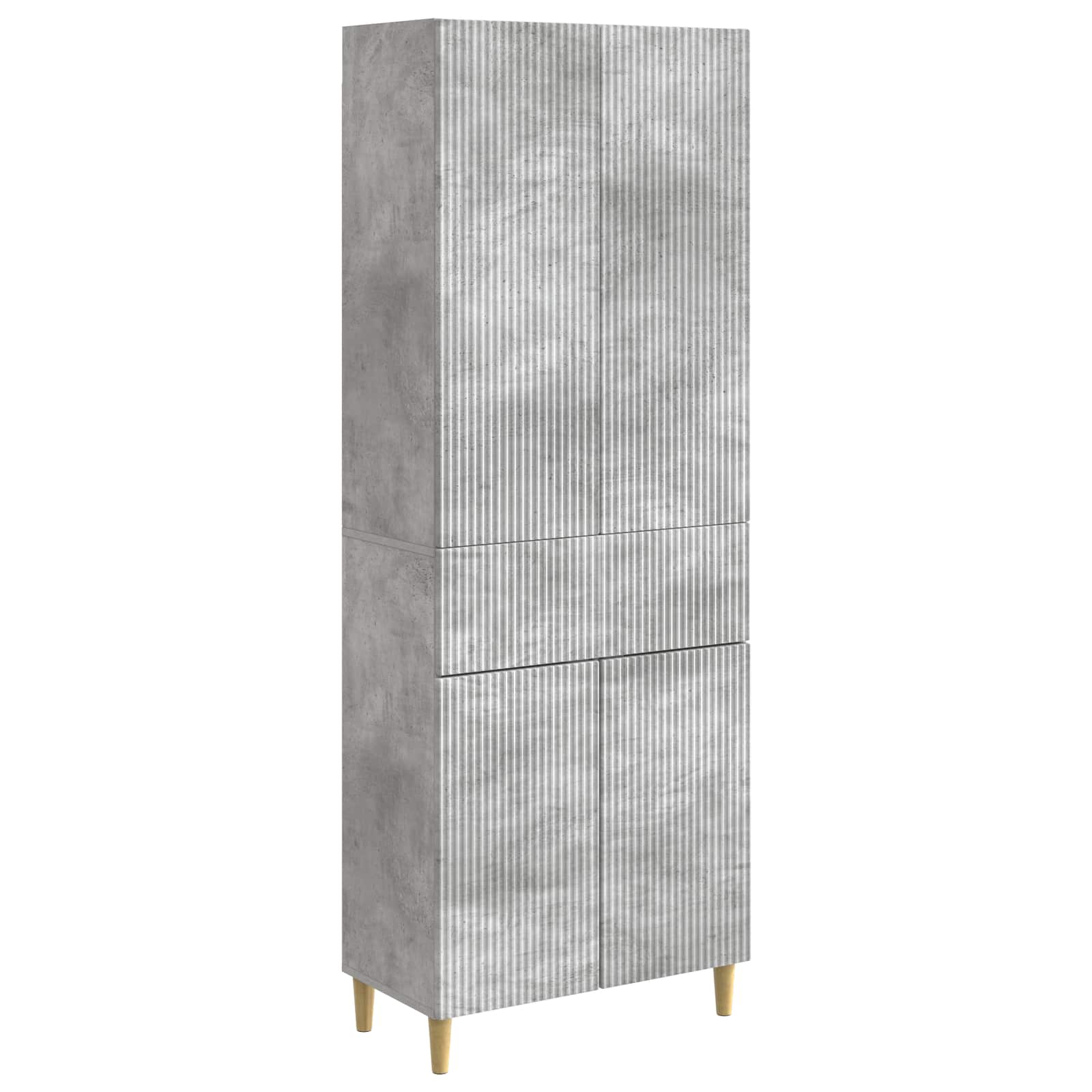 Schrankset 2 pcs Betongrau 66 x 34,5 x 90 cm Holzwerkstoff
