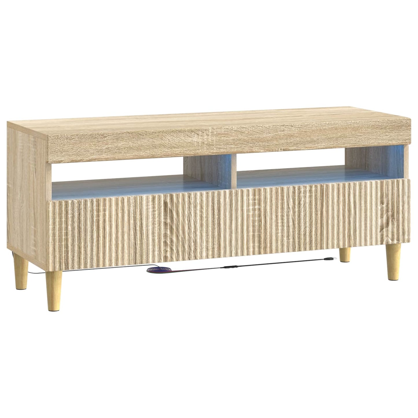 5-teiliges LED TV Schrank Sonoma-Eiche Holzwerkstoff