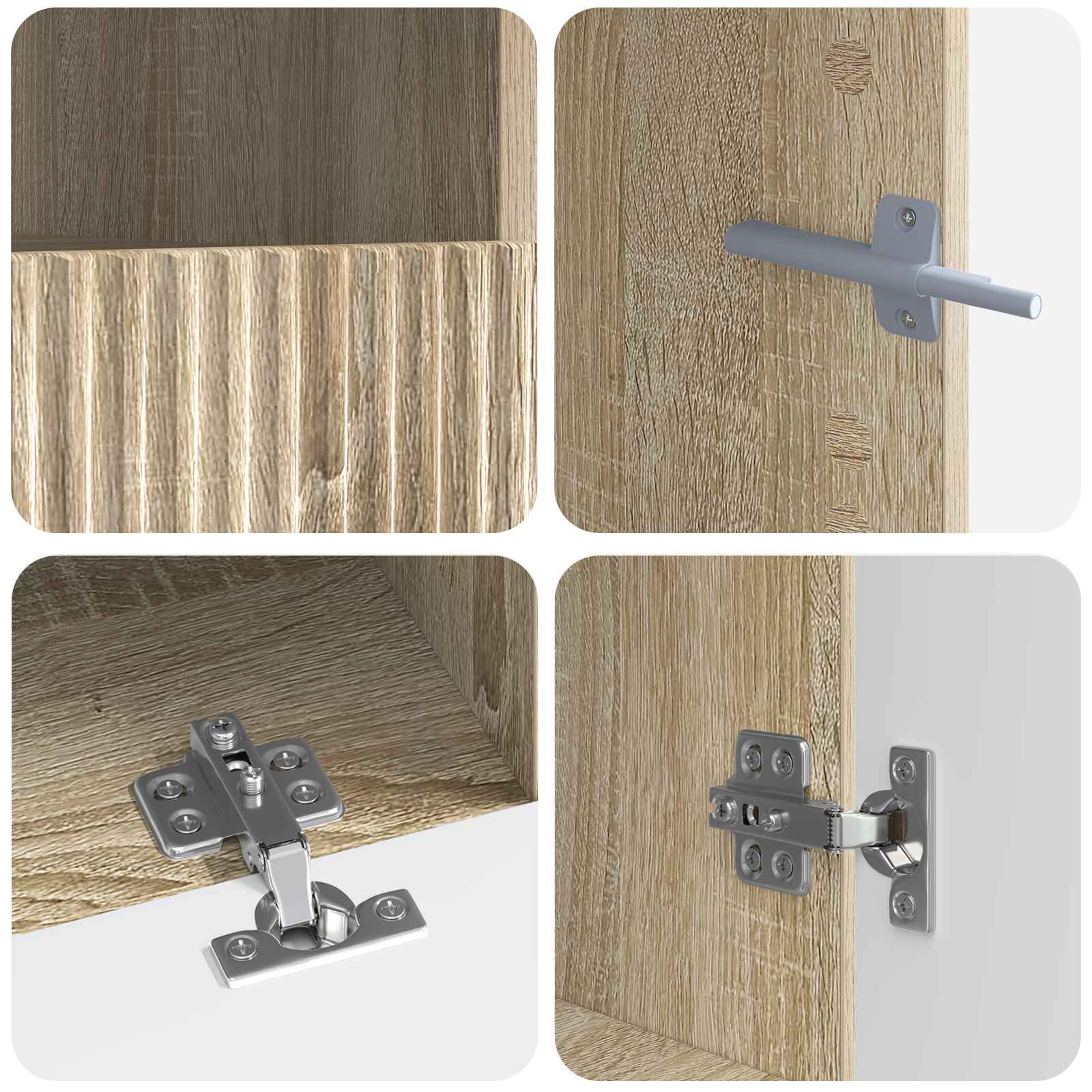 5-teiliges LED TV Schrank Sonoma-Eiche Holzwerkstoff