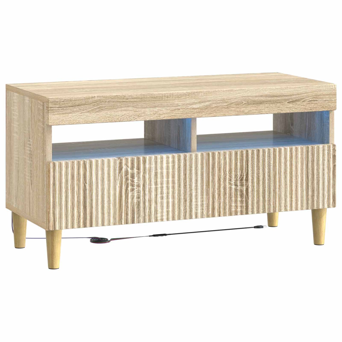 5-teiliges LED TV Schrank Sonoma-Eiche Holzwerkstoff