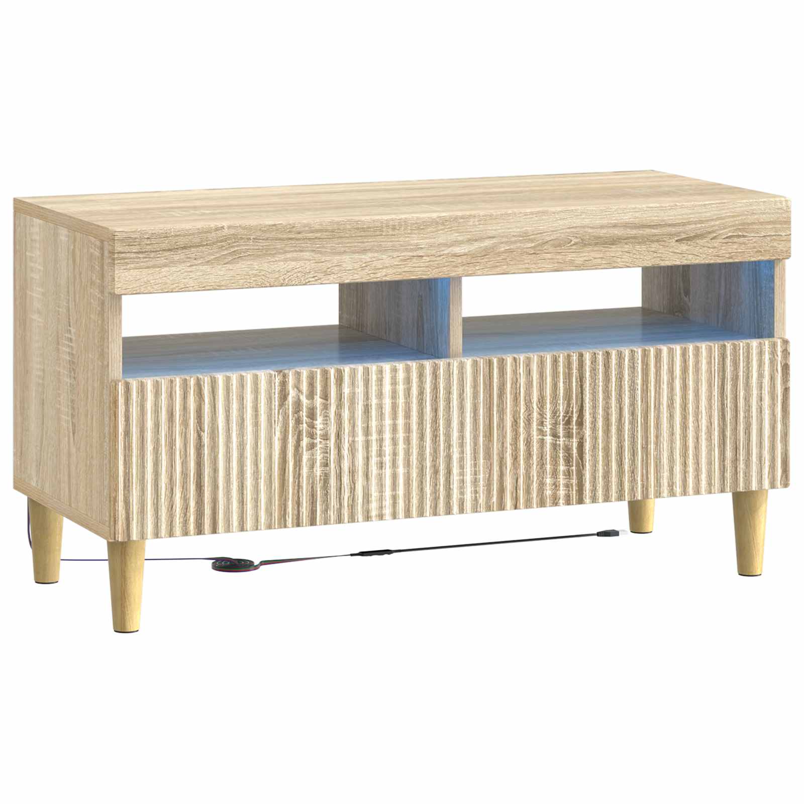 5-teiliges LED TV Schrank Sonoma-Eiche Holzwerkstoff