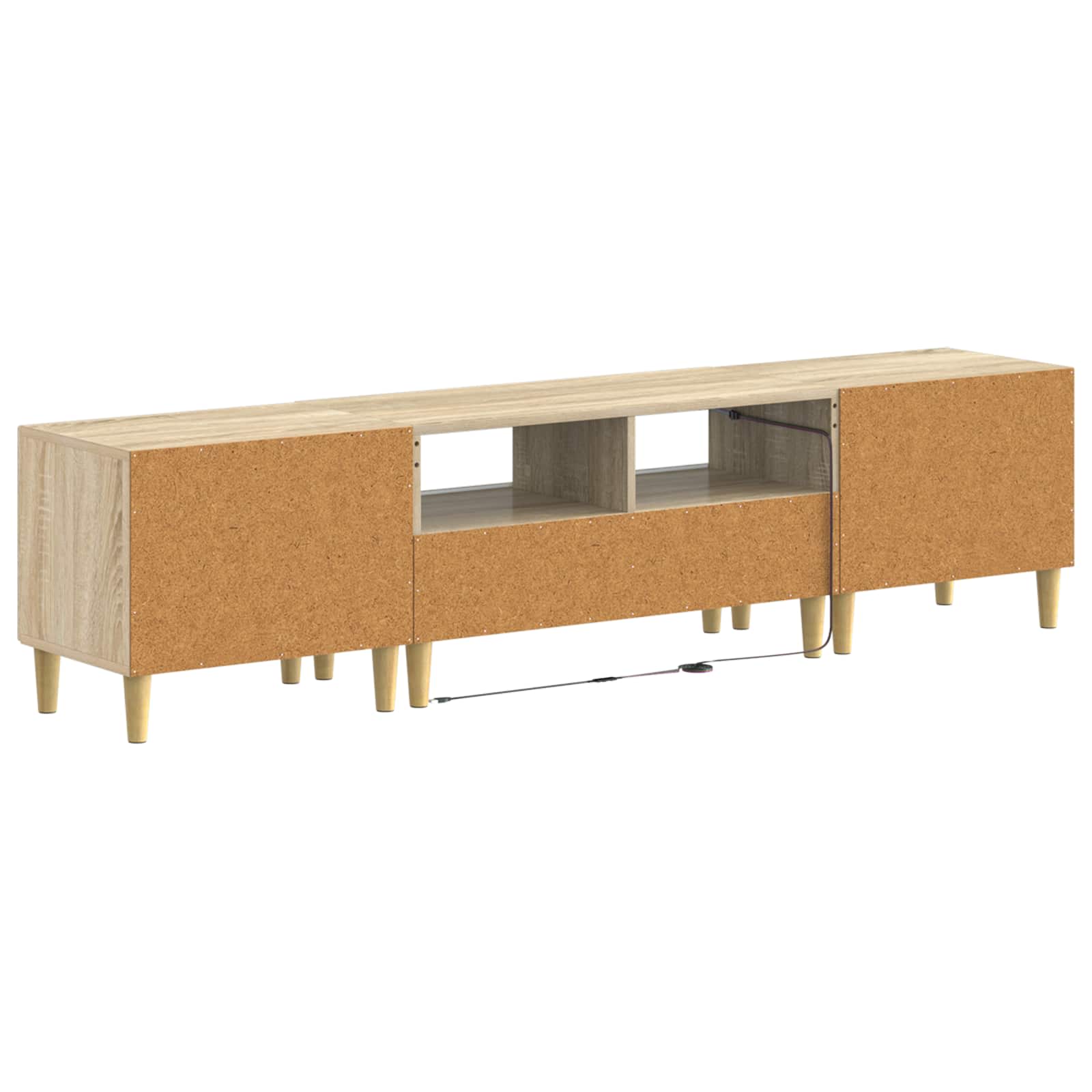 5-teiliges LED TV Schrank Sonoma-Eiche Holzwerkstoff