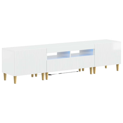 3-teiliges LED TV Regal ARNHEM 3 stk. Hochglanz Weiß