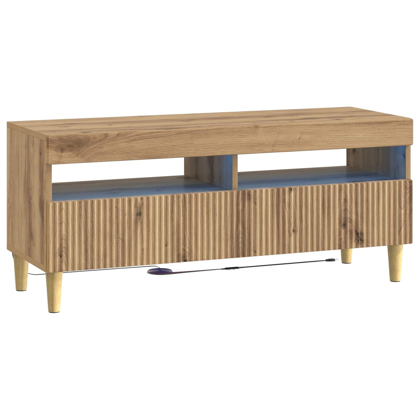5-teiliges LED TV Schrank Artisan-Eiche Holzwerkstoff