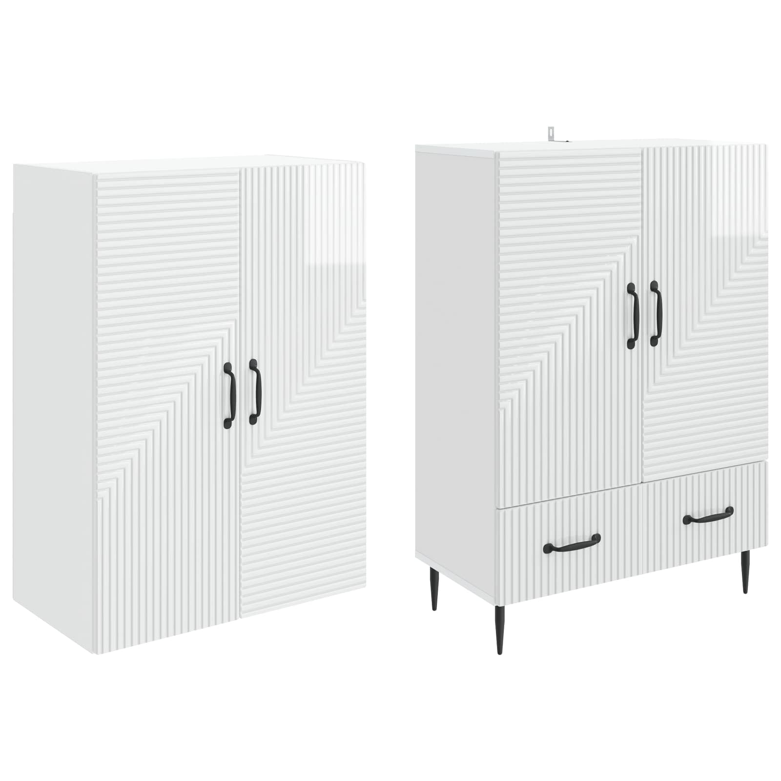 Schrankset 2 pcs 66 x 34,5 x 95 cm Holzwerkstoff