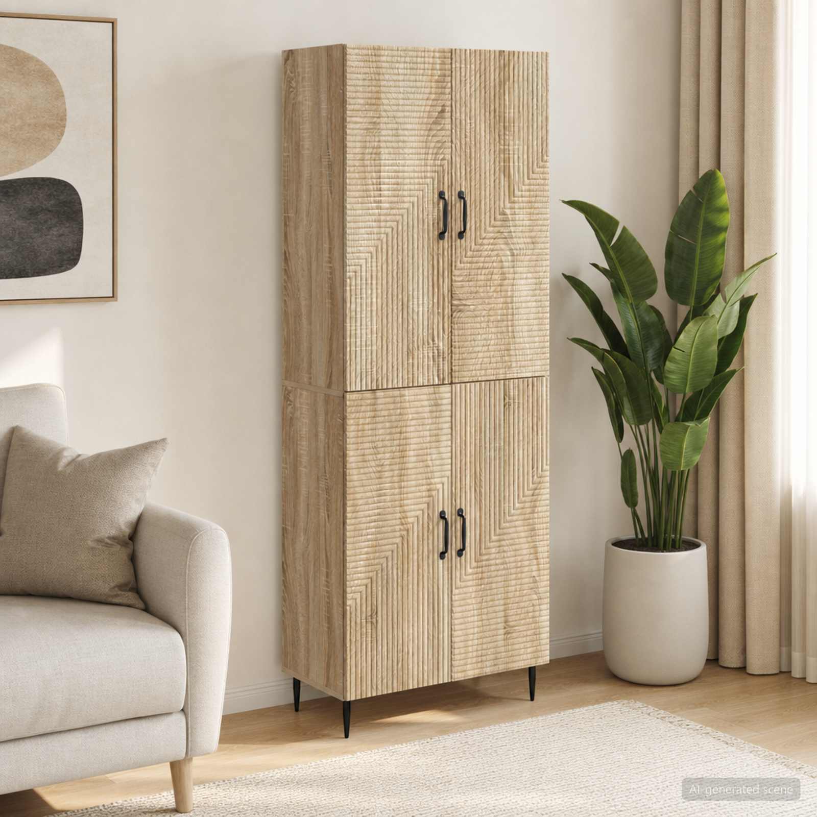 Schrankset 2 pcs 66 x 34,5 x 89,5 cm Holzwerkstoff