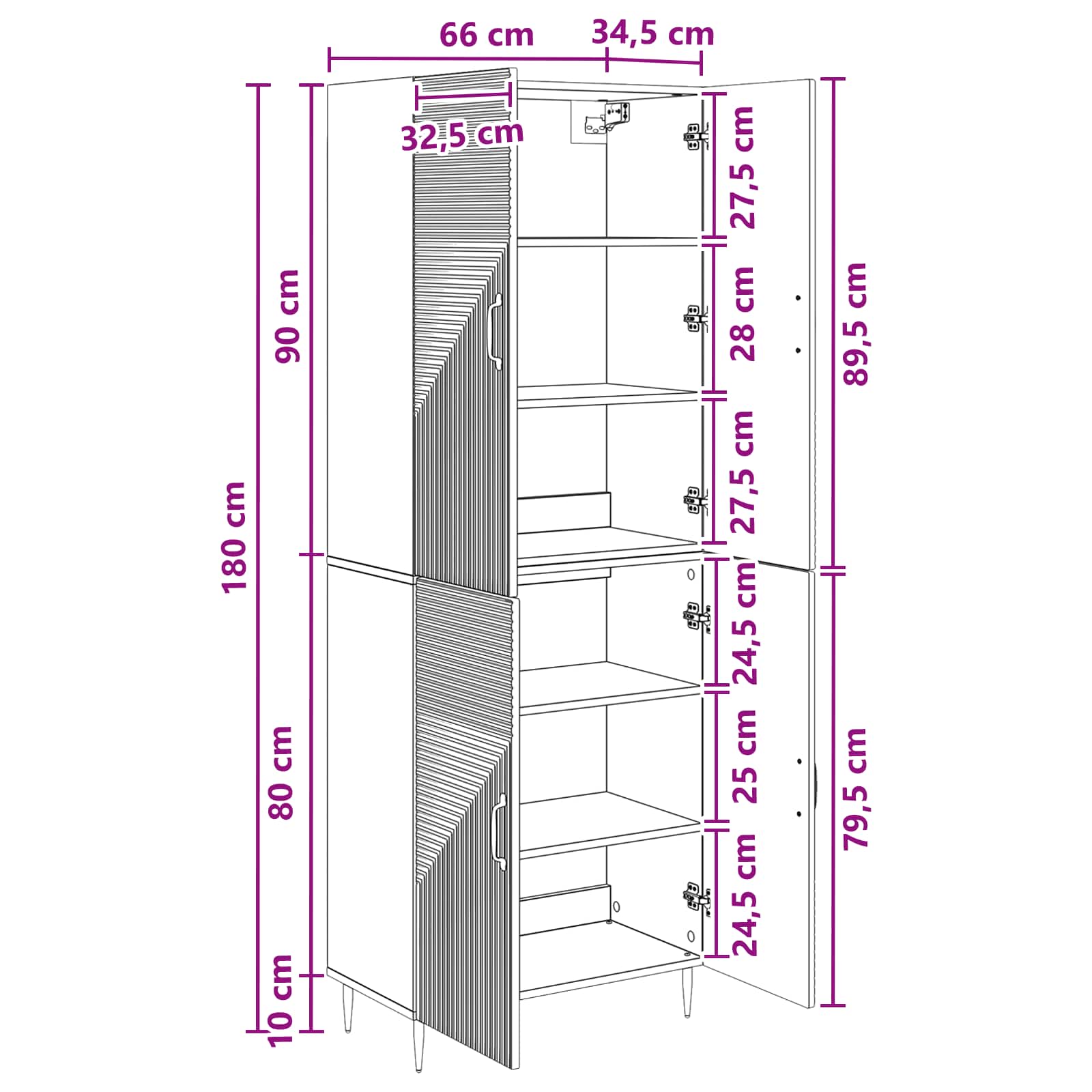 Schrankset 2 stk. Holzwerkstoff