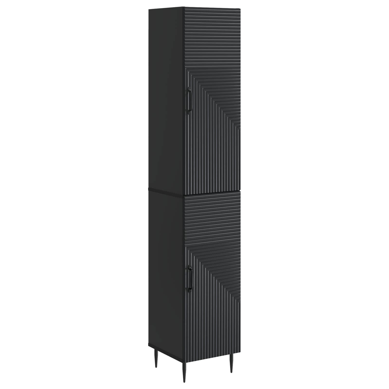 Schrankset 2 pcs Schwarz 33 x 34,5 x 89,5 cm Holzwerkstoff