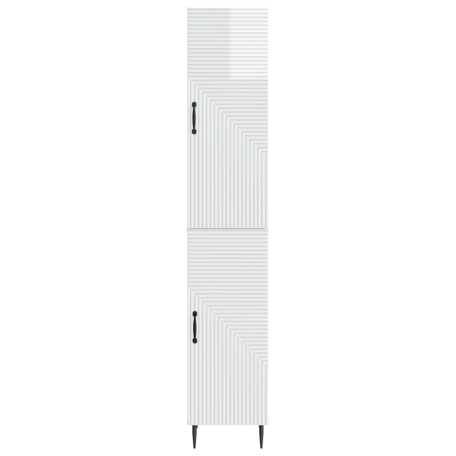 Schrankset 2 pcs Hochglanz Weiß 33 x 34,5 x 89,5 cm